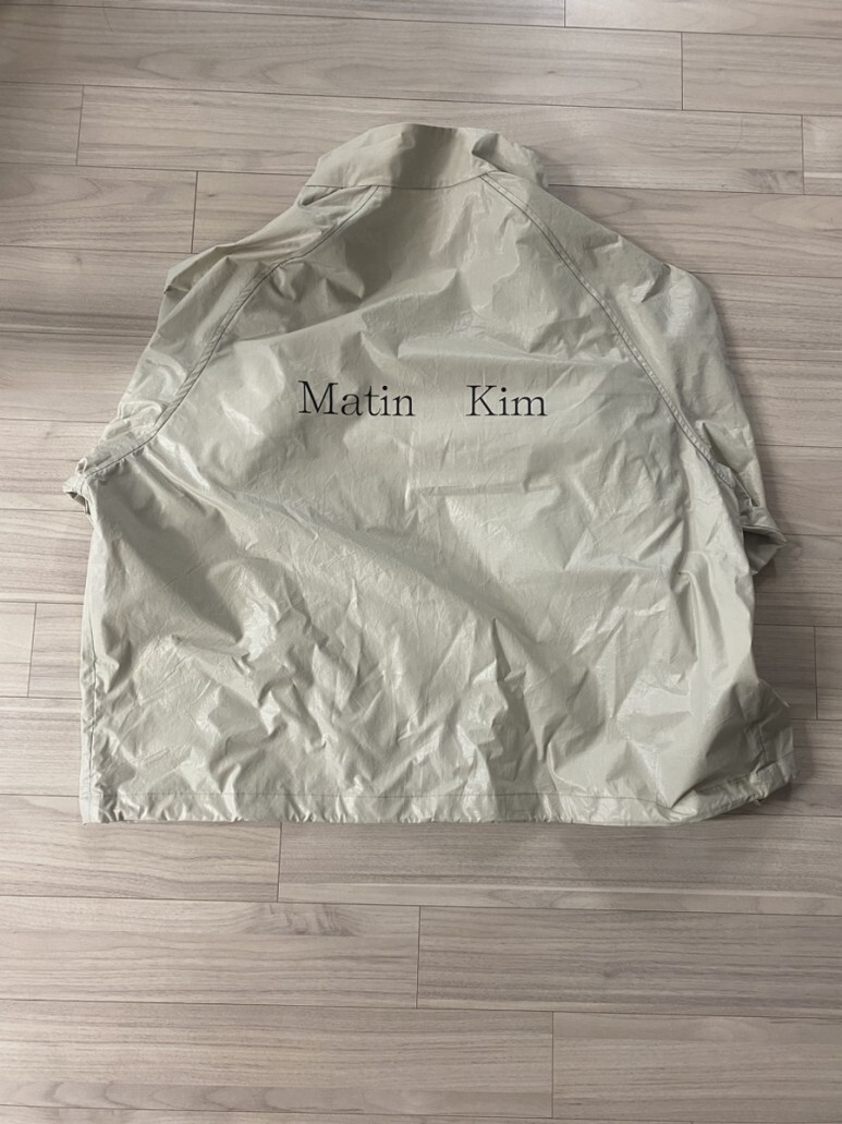 마뗑킴 코팅 점퍼 MATIN KIM LOGO COATING JUMPER BLACK 마뗑킴바람막이