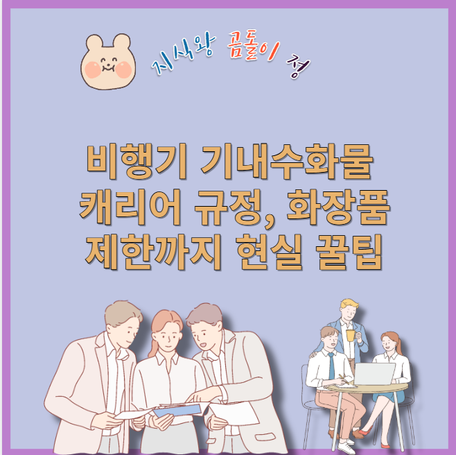 비행기 기내수화물 캐리어 규정 화장품 제한까지 현실 꿀팁