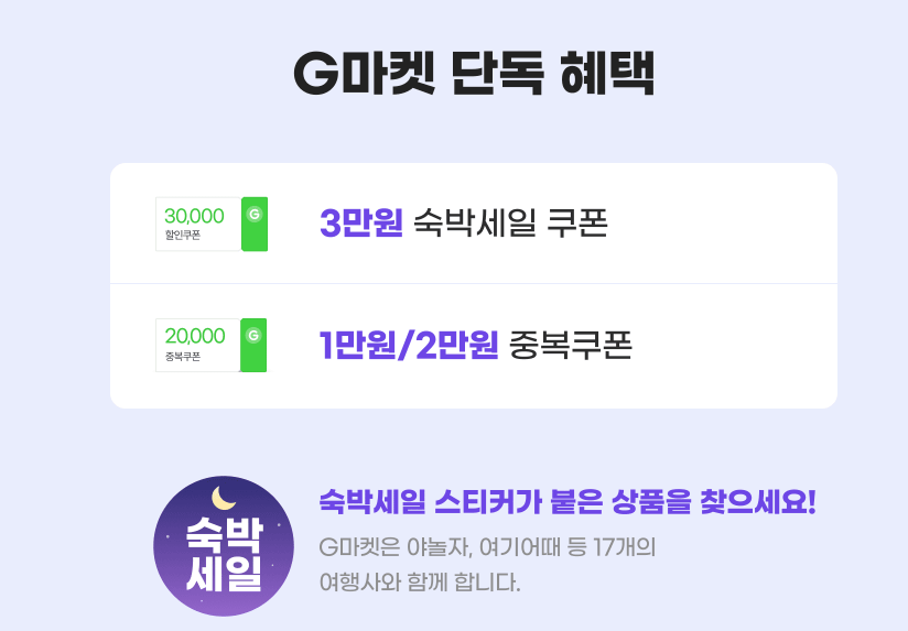 숙박할인 페스타 지마켓