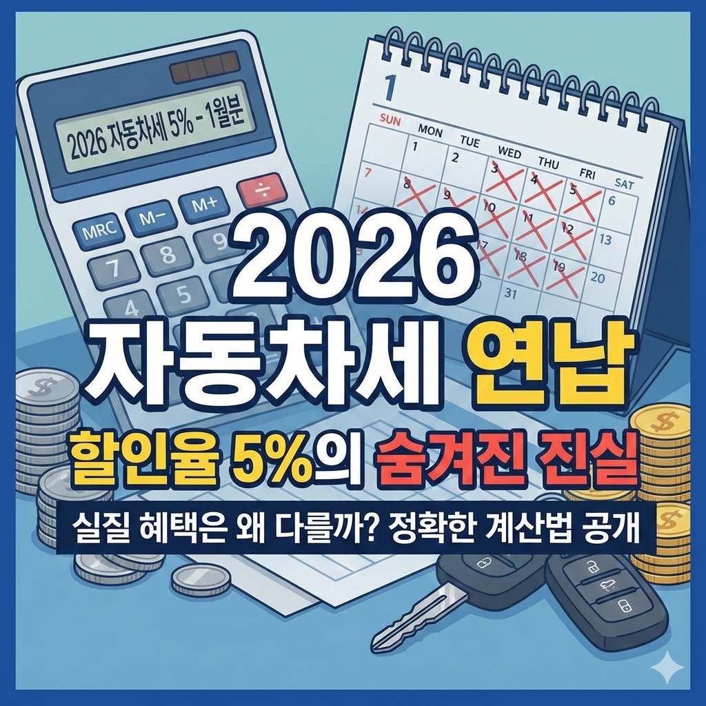 2026년 자동차세 연납 할인율 실질 혜택이 5%보다 적은 진짜 이유