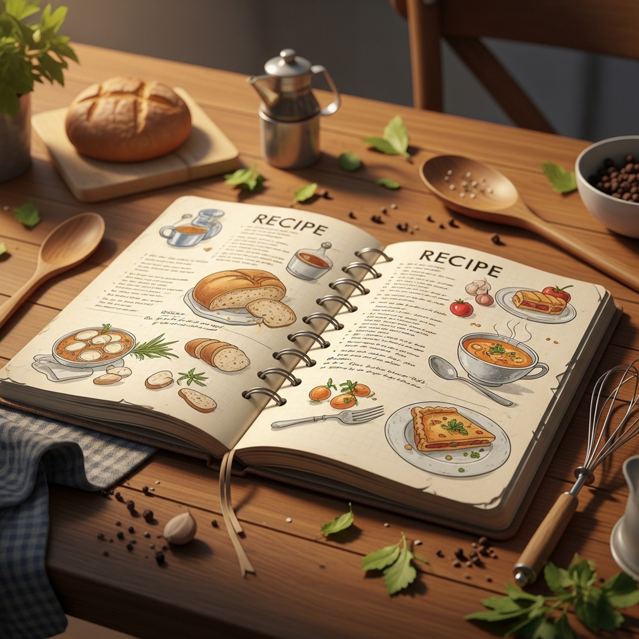 레시피 기록 장면