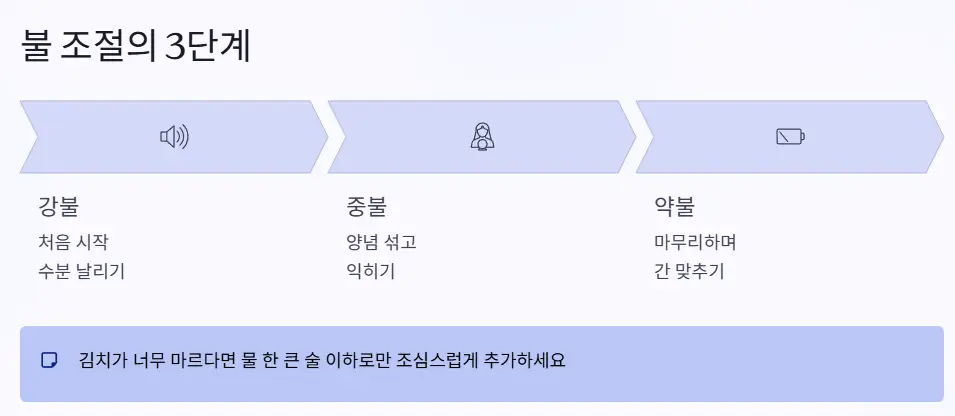 불 조절