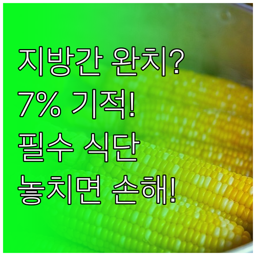 지방간 회복 돕는 체중 7% 감량 식..