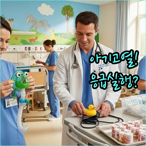 아기 고열 발생 시 응급실 방문이 필..