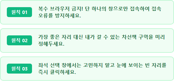 콘서트 티켓 예매 2단계: 단일 브라우저 접속과 좌석 선택 전략