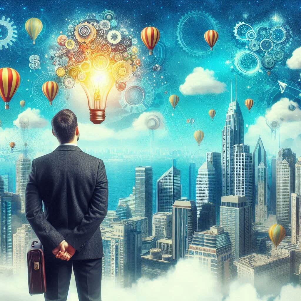 장병내일준비적금 가입 방법으로 가입 후 밝은 미래를 상상하는 남자. 서서 손을 뒤로 모으고 있다.