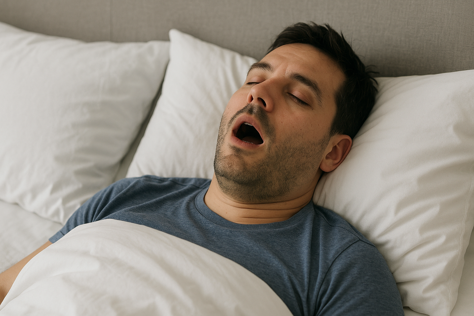 코골이 남자 사진