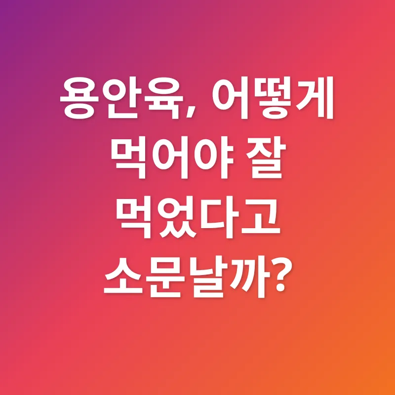용안육 효능_3