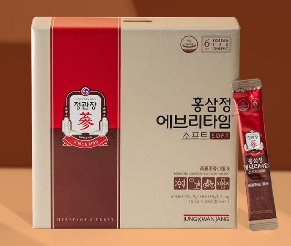 정관장-에브리타임-30포-박스와-내용물인-1포가-있습니다.