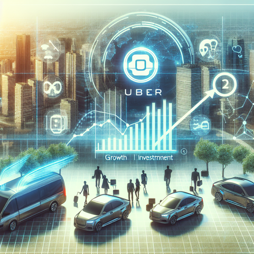 alt="우버(Uber) 2025년 전망 인포그래픽: 저평가된 주식과 가파른 실적 성장세를 나타내는 주가&middot;매출 그래프"