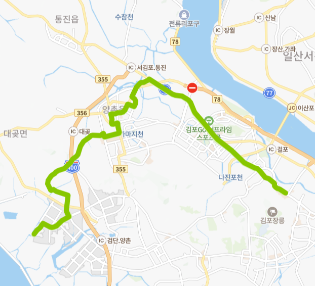 김포-83번-버스-노선-지도