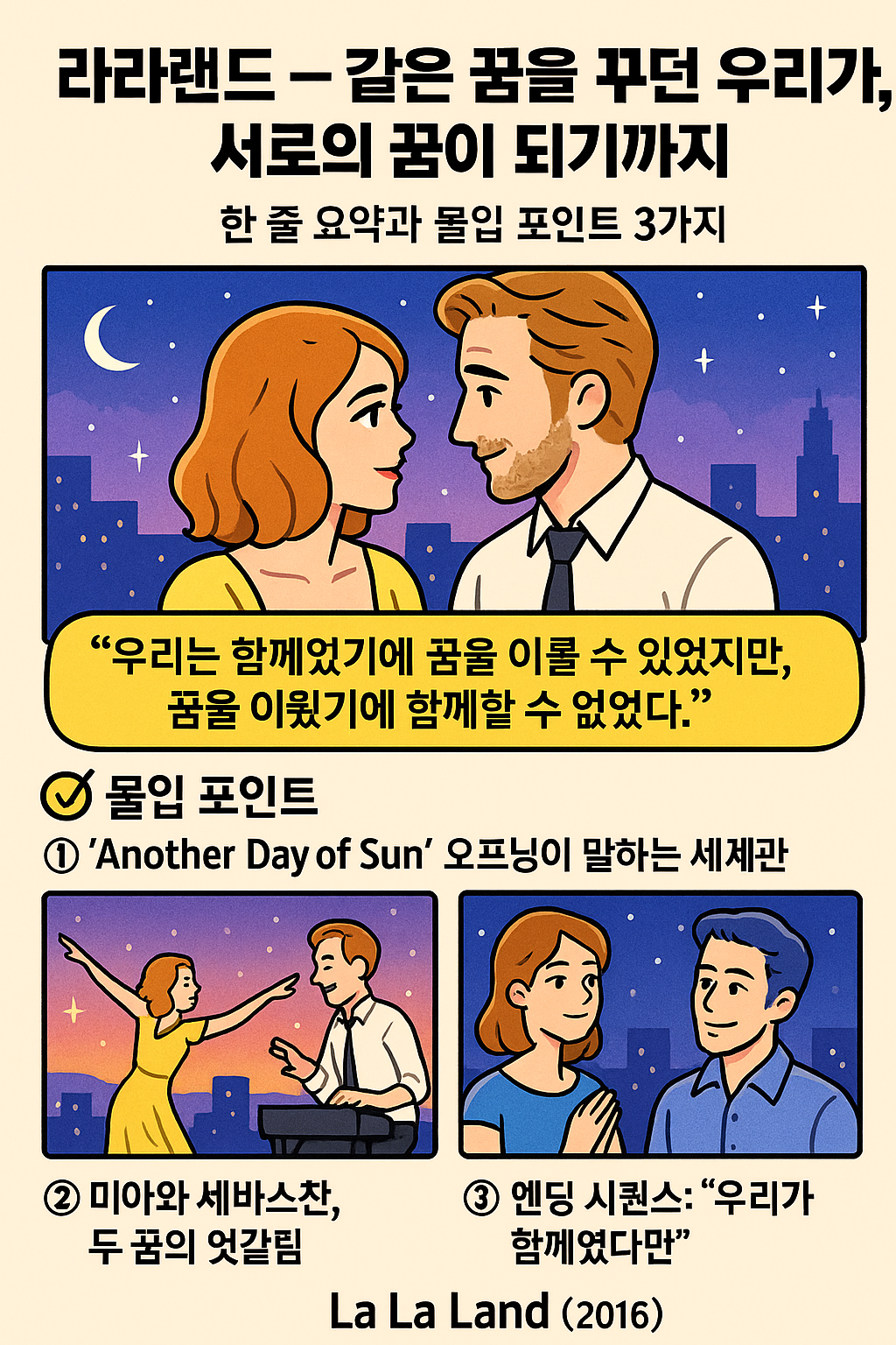 라라랜드 – 같은 꿈을 꾸던 우리가, 서로의 꿈이 되기까지
