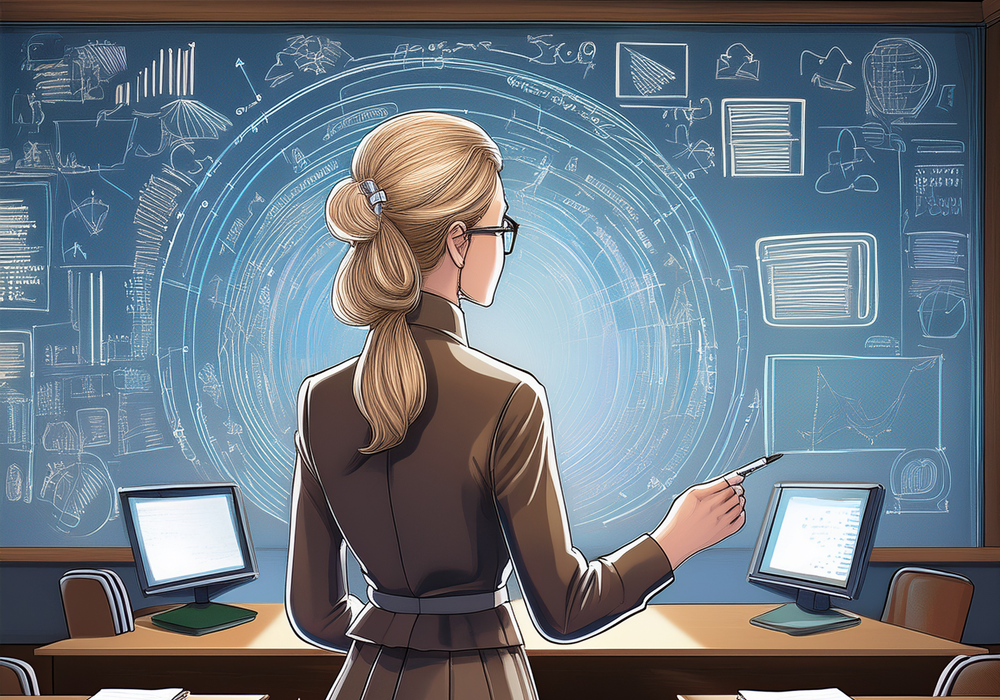 AI 수업을 하고 있는 교사 사진