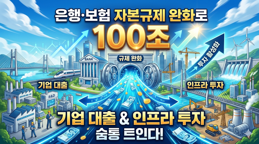 은행·보험 자본규제 완화로 100조 원 자금 공급! 기업 대출과 인프라 투자 숨통 트인다