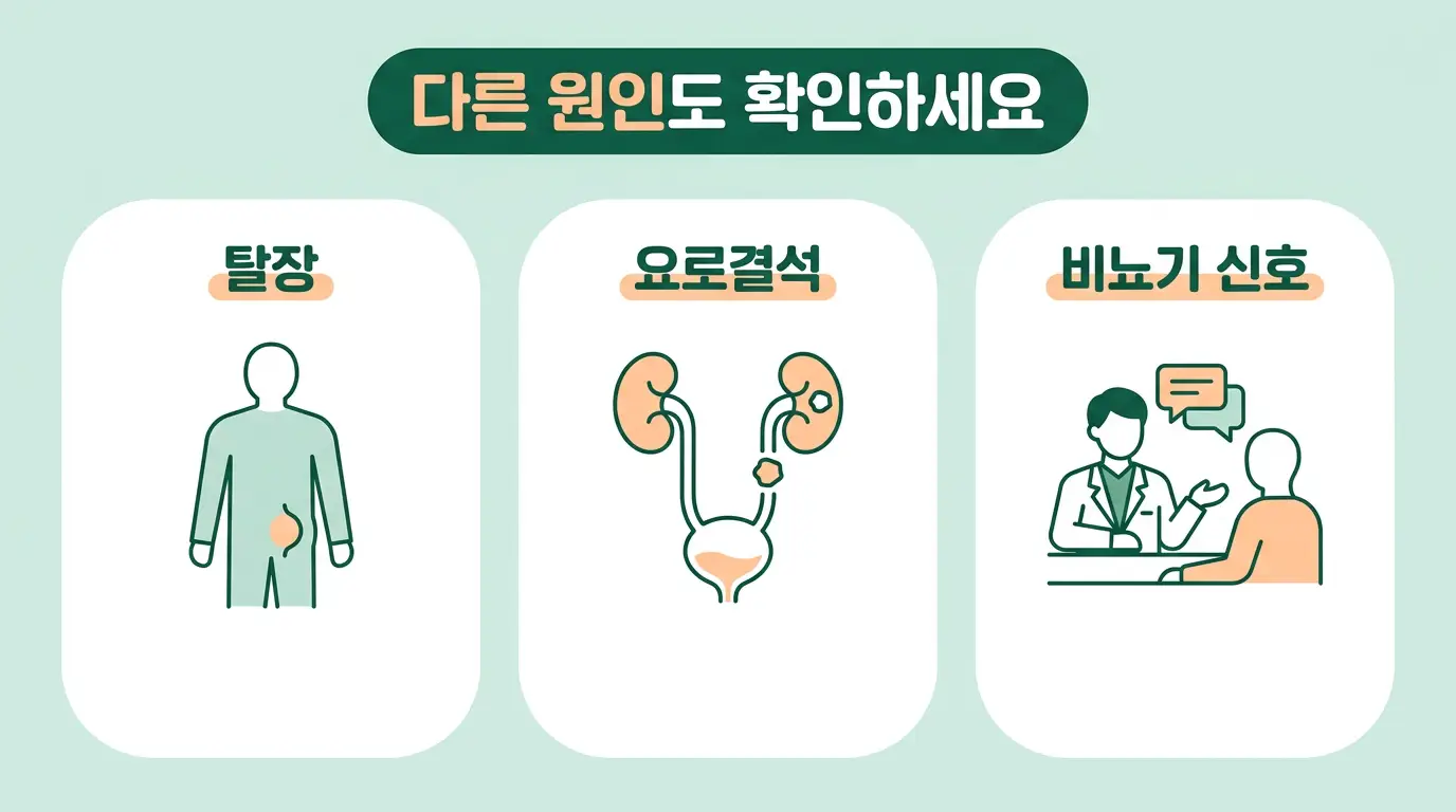 탈장 요로결석 비뇨기 신호