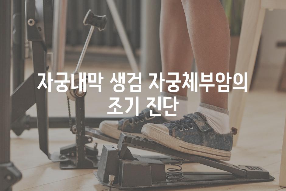 자궁내막 생검 자궁체부암의 조기 진단