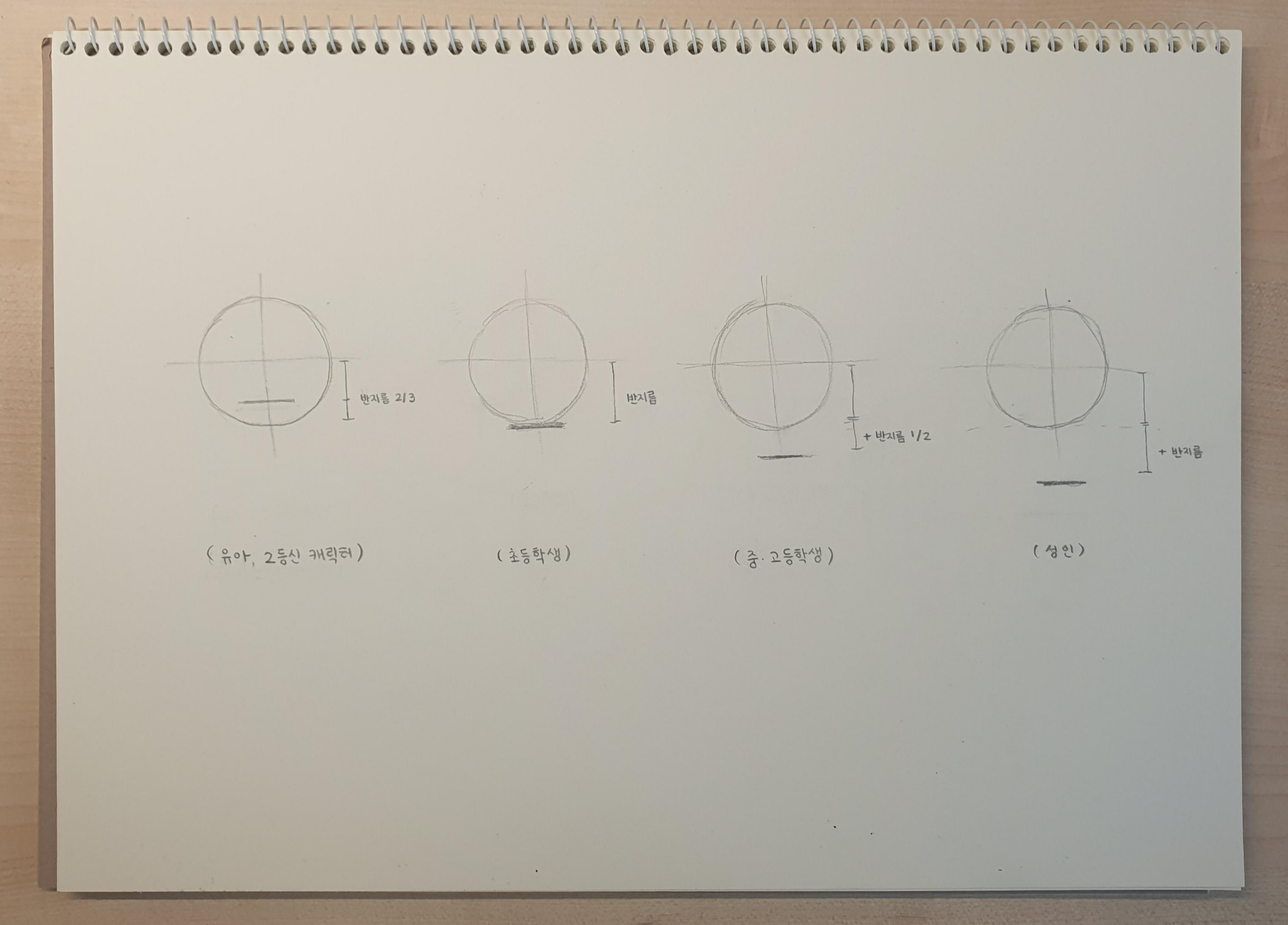 연령대별-얼굴형-그린-그림