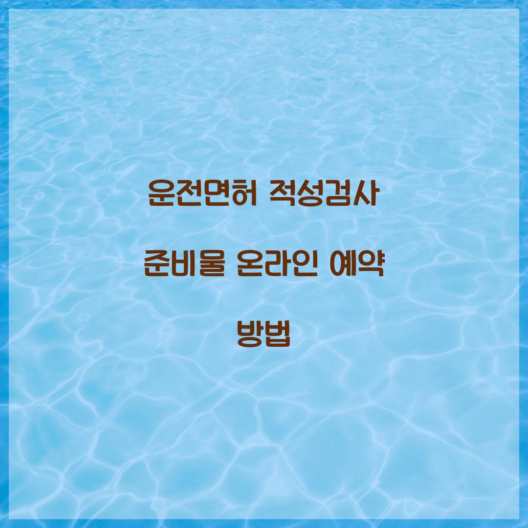 운전면허 적성검사