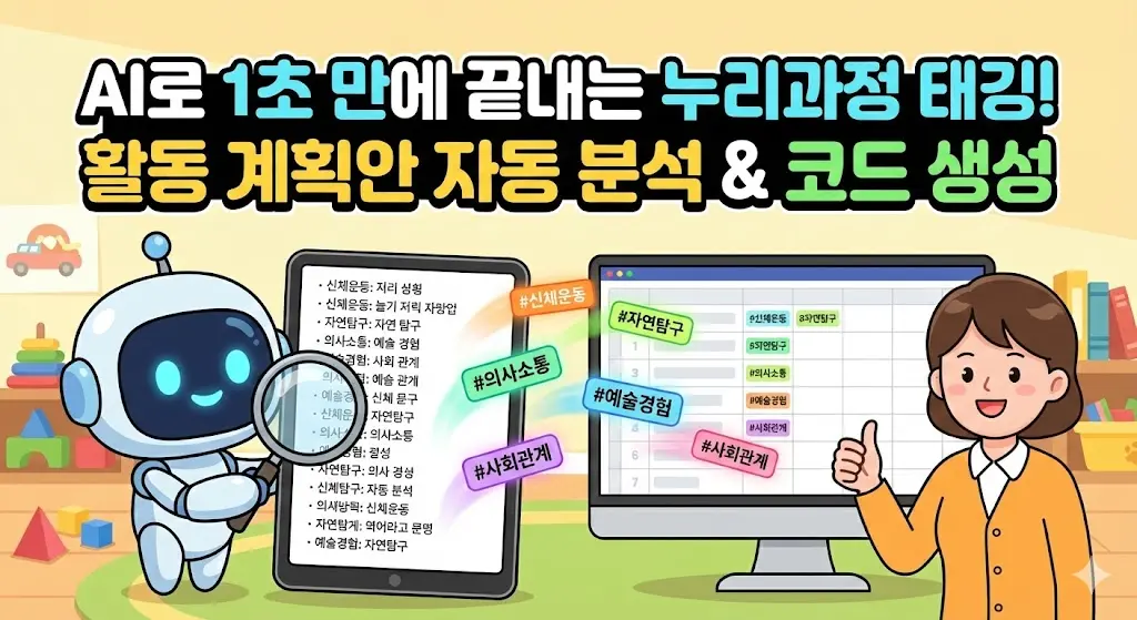 누리과정 세부 내용 연계 코드 자동 태깅