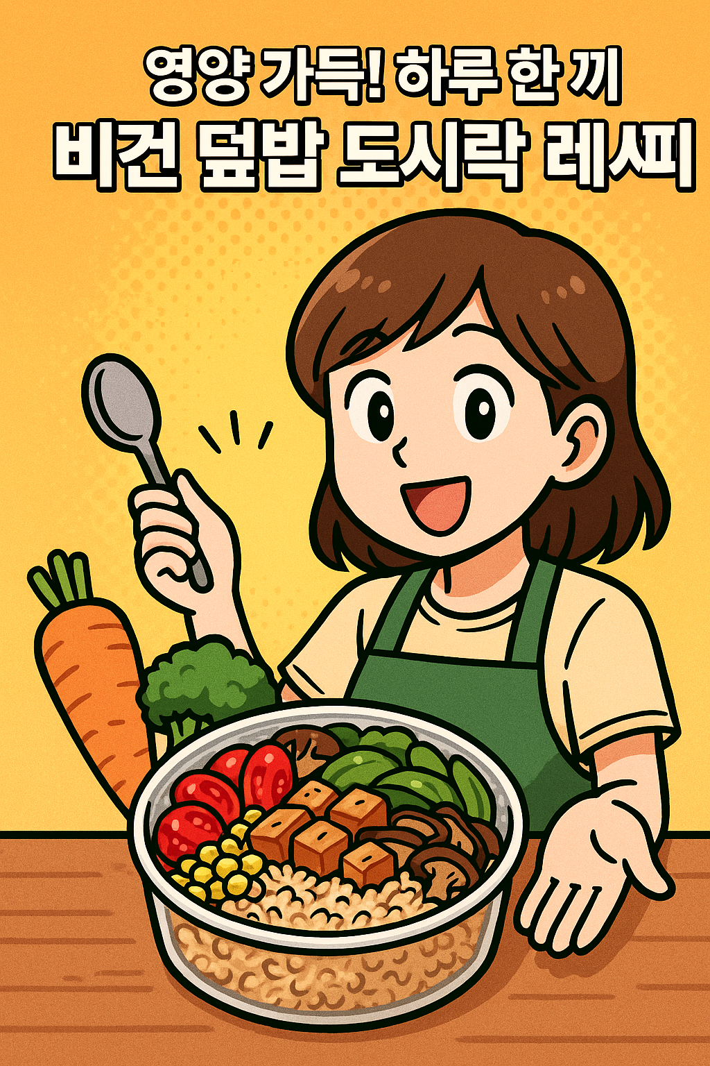 영양 가득! 하루 한 끼 비건 덮밥 도시락 레시피
