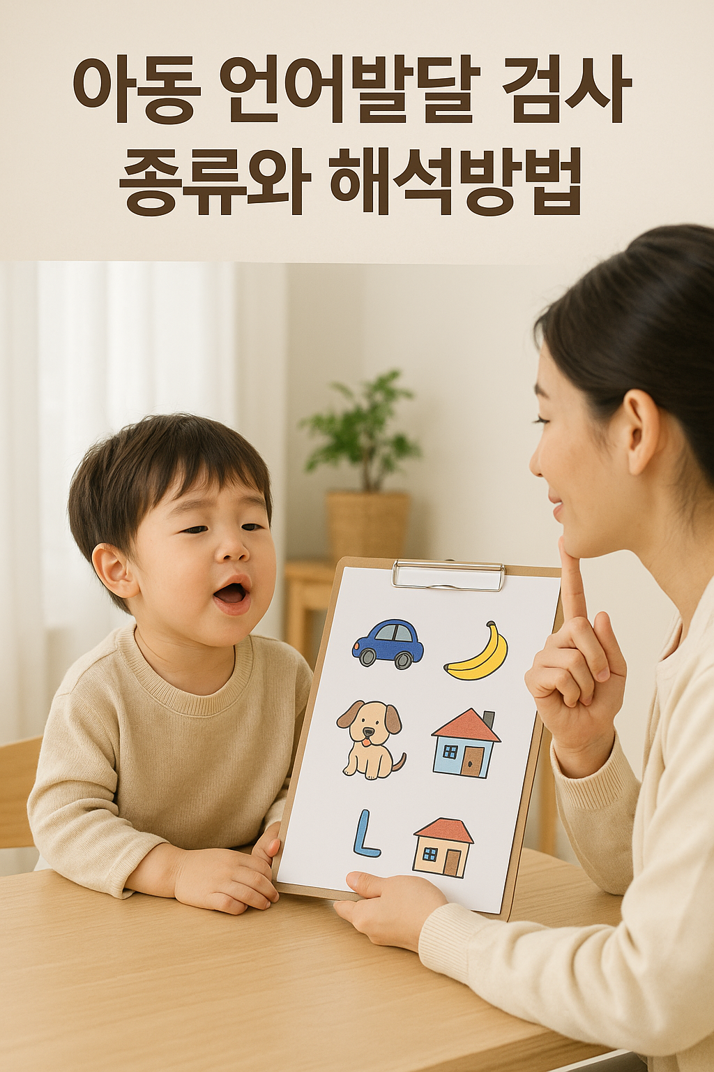 아이가 선생님과 대화하는 사진