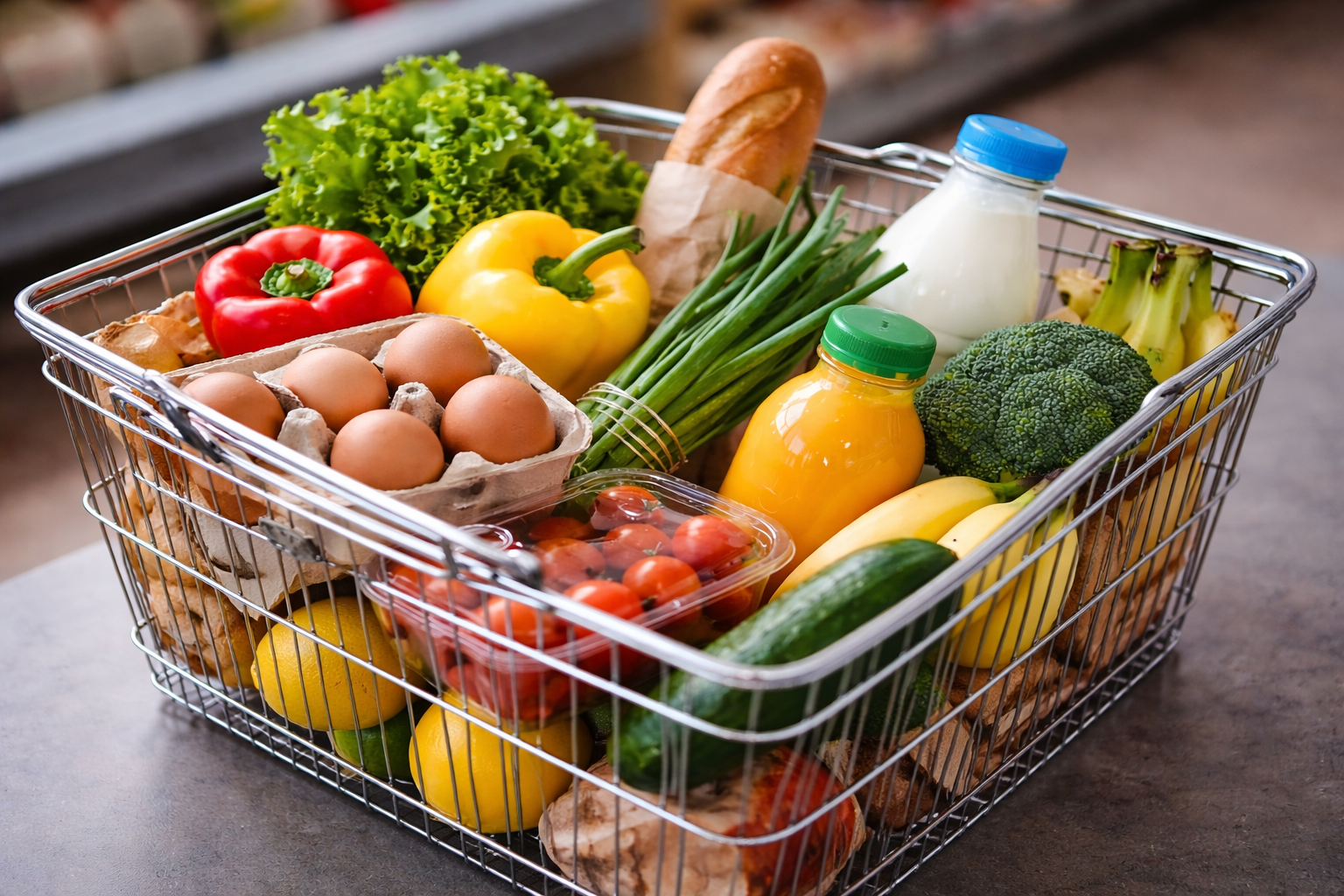 장바구니 속 식재료