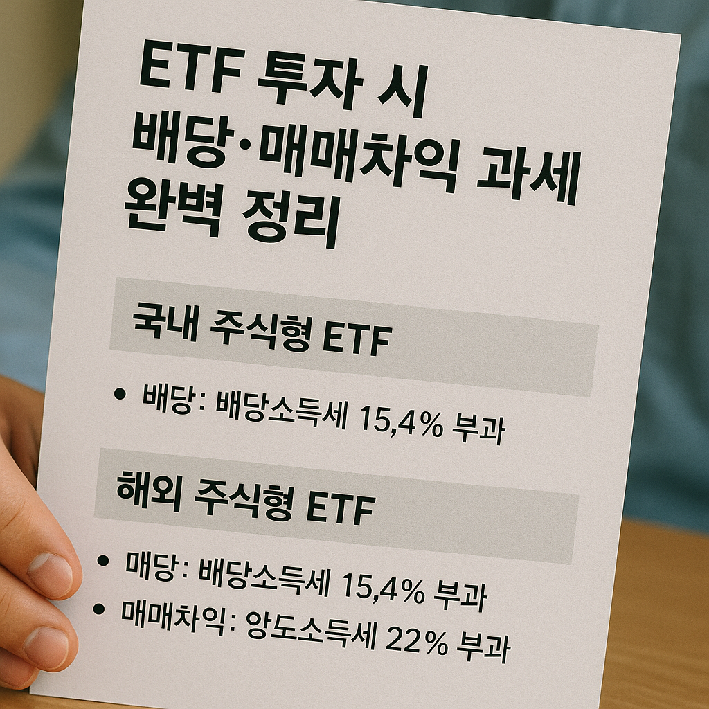 ETF 투자 시 세금, 어디까지 알고 계신가요? 관련 이미지
