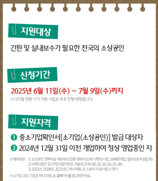 하나은행 소상공인 간판지원, 실내보수지원금 신청 방법