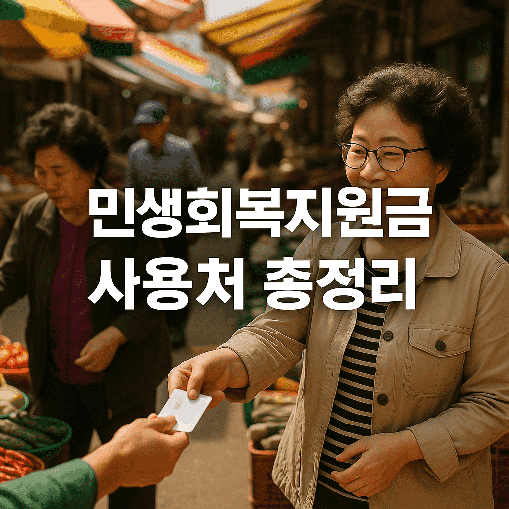 민생회복지원금 사용처 총정리|어디서 쓸 수 있나요?