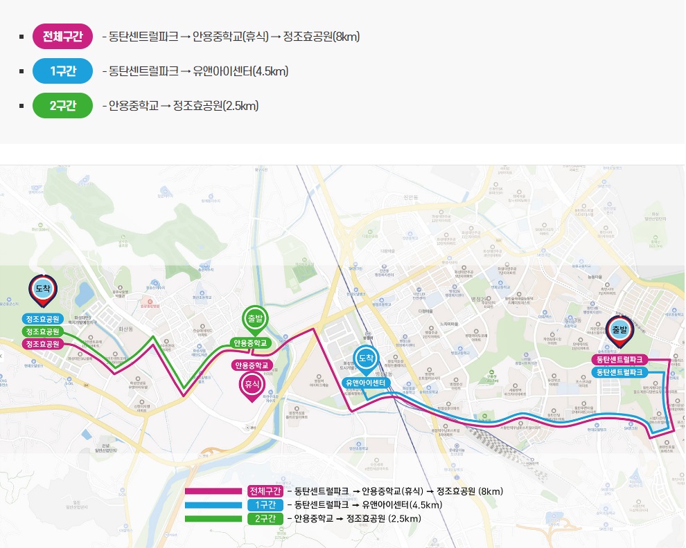 행차구간 및 경로