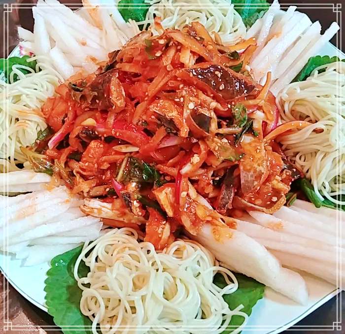 서산 삼길포 맛집 간재미 무침