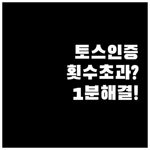 토스 인증 횟수 초과 시 초기화 및 ..