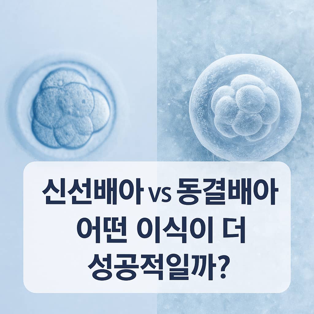 신선배아 vs 동결배아 이식 차이점과 성공률 비교