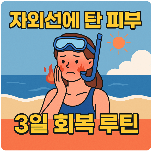 자외선에 탄 피부 3일 회복 루틴