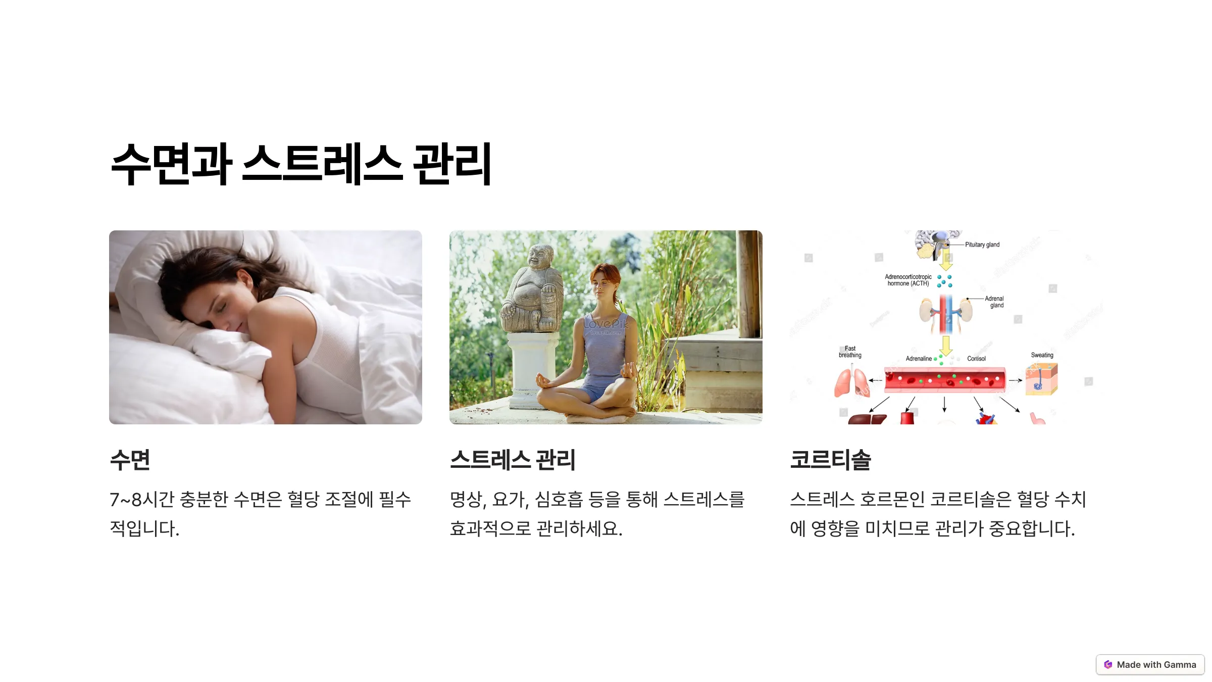 건강한 혈당 관리를 위한 4가지 방법: 수면과 스트레스 관리