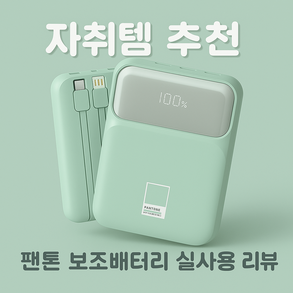 자취템 추천, 팬톤 보조배터리 실사용 리뷰