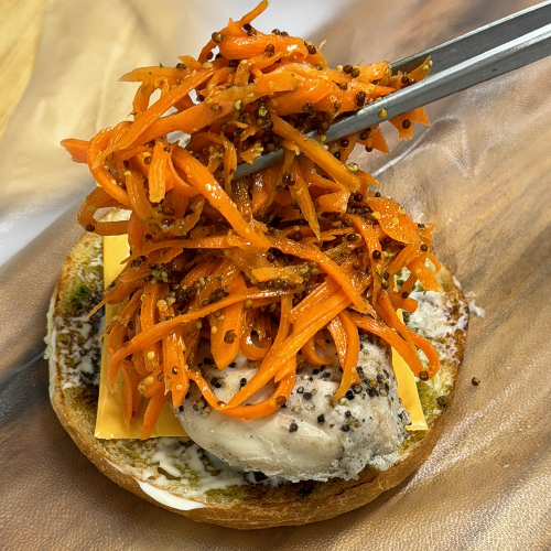  샌드위치 조립 순서 왼쪽위부터 1번 