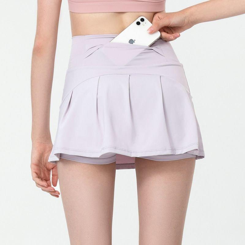 투인원 스커트 골반 레깅스 스포츠 치마 연보라 힙 커