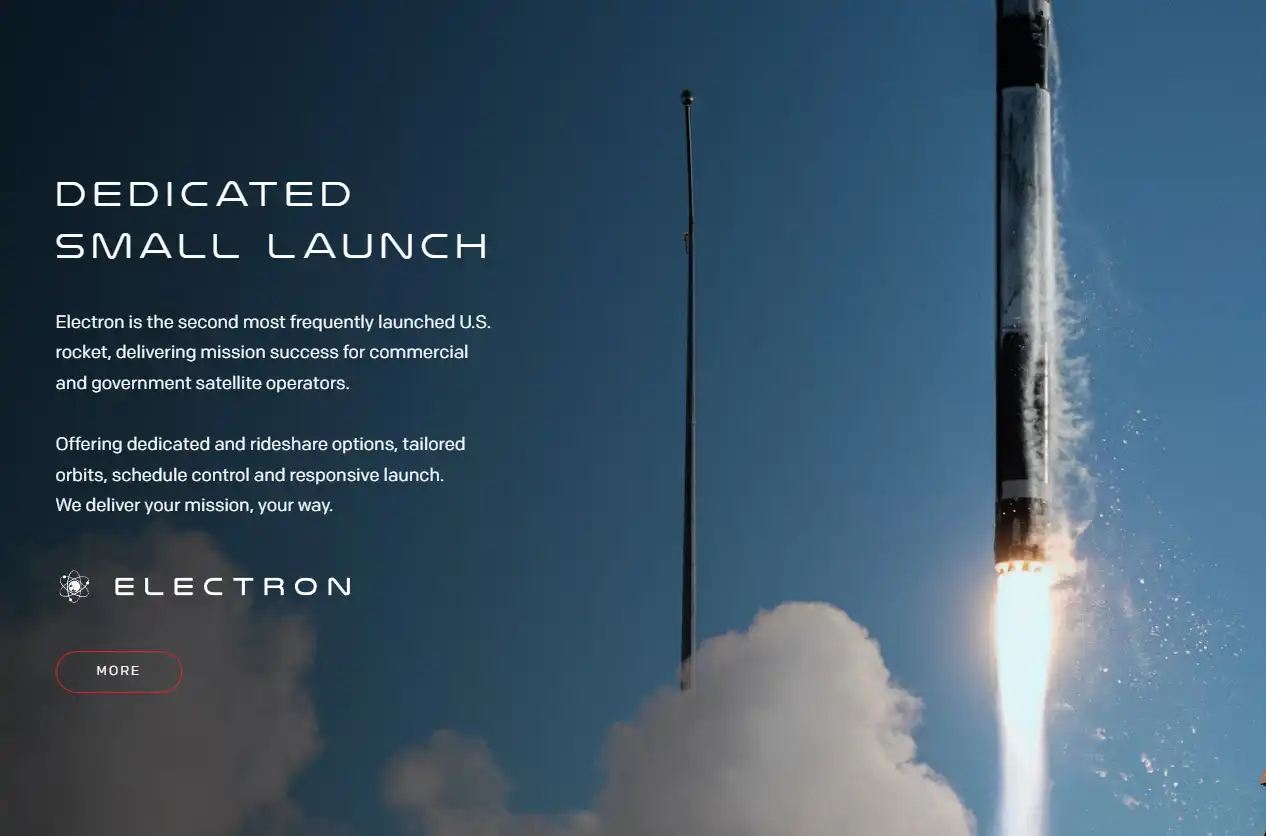 로켓랩 홈페이지 이미지