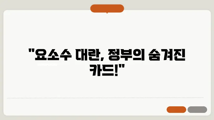 요소수 대란 해결을 위한 정부의 비전