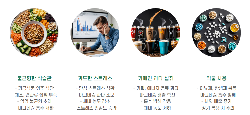 현대인의 마그네슘 결핍 원인