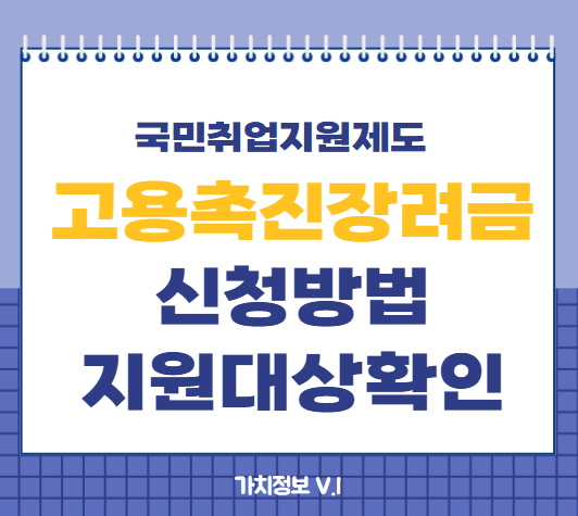 국민취업지원제도 고용촉진장려금, 고용촉진장려금 신청방법, 고용촉진장려금 지원대상, 고용촉진장려금 지원금액
