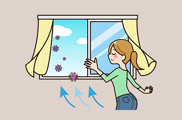 환기를-하는-여성