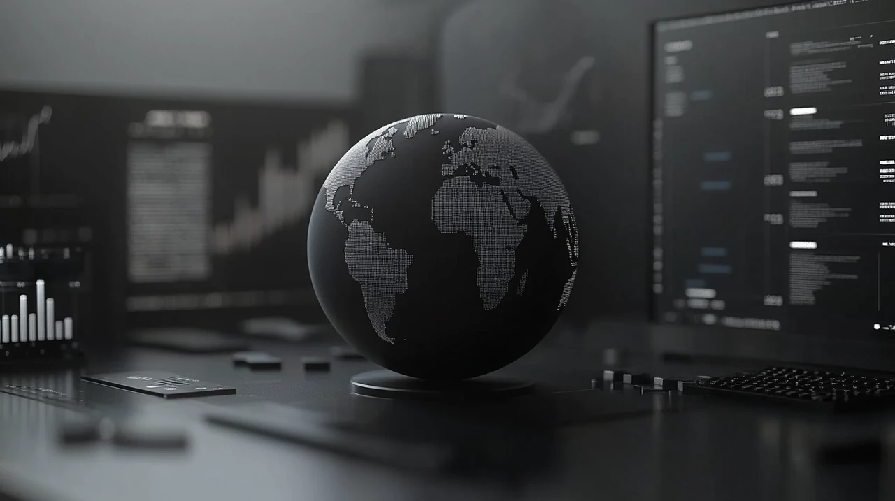 ETF에 대한 글로벌 투자를 상징하는 이미지로, 국제적 다양성과 시장에 미치는 영향을 암시합니다.