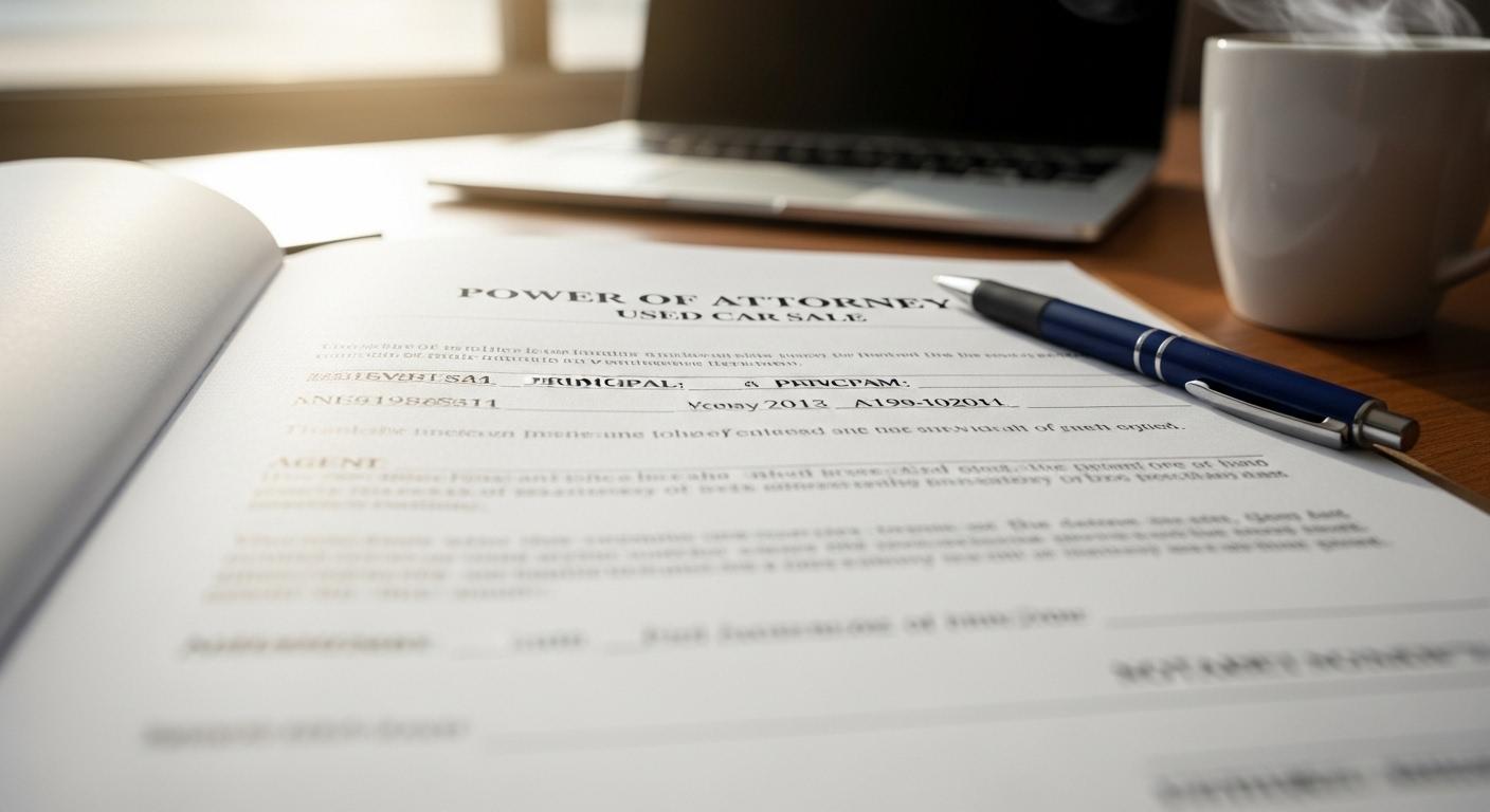 중고차 판매 서류 위임장