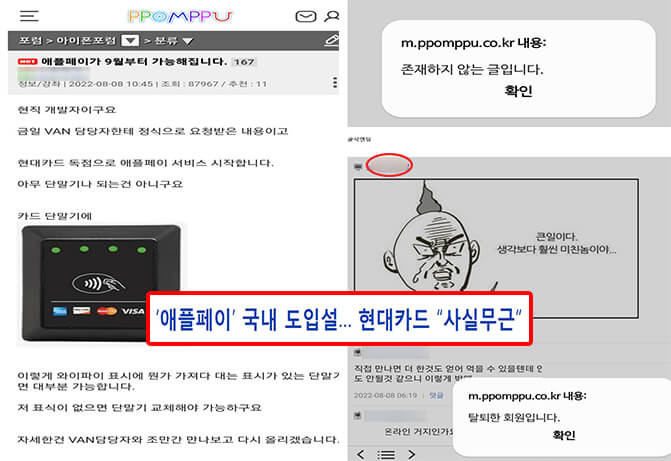 설레발 한가득 애플페이 한국 최신 근황 (+사실무근)
