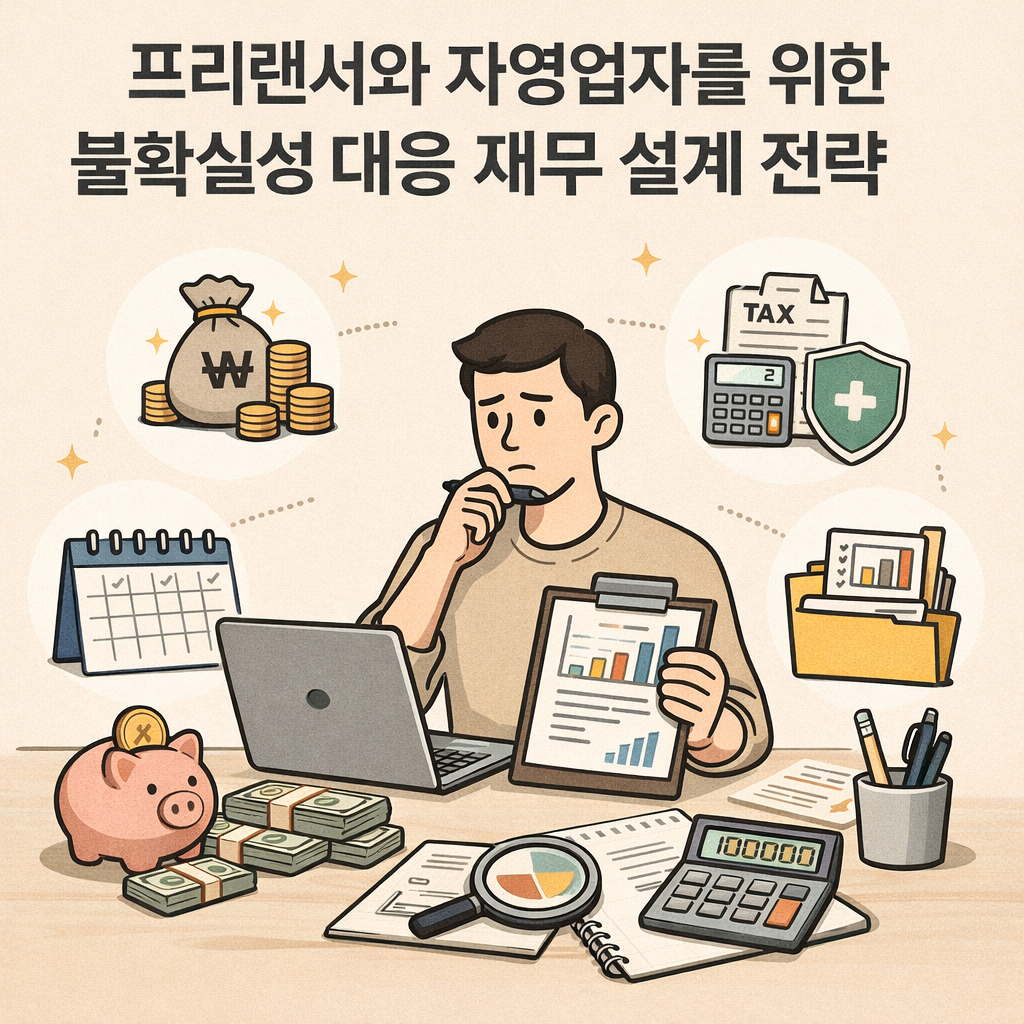 프리랜서를 위한 재무 전략 인포그래픽