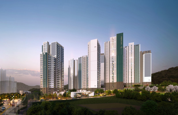 용인 푸르지오 원클러스터 1단지 석경투시도