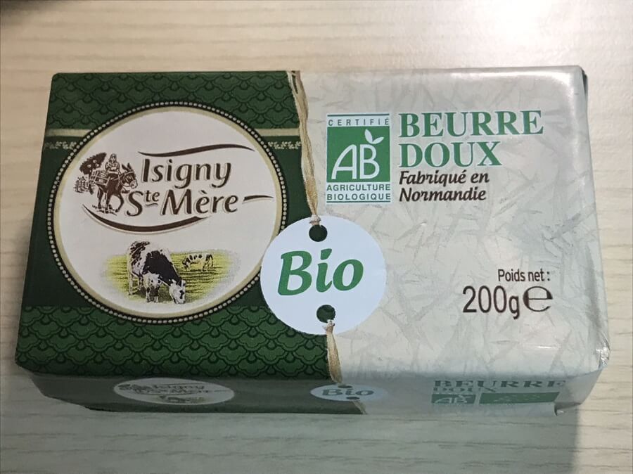이즈니 유기농 버터 포장지