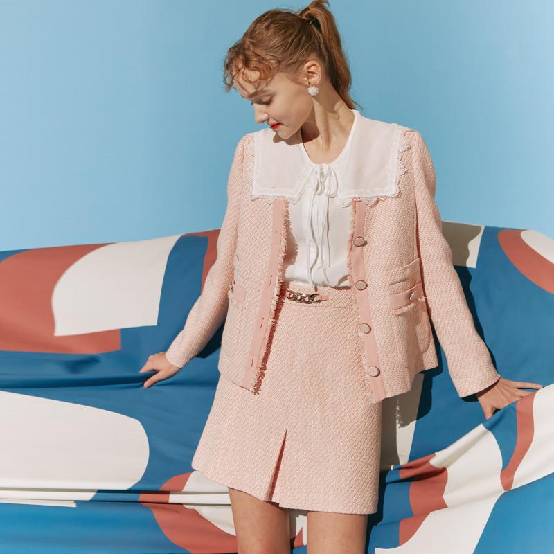 케네스레이디 와이드 카라 리본타이 블라우스 EWBLLC0200